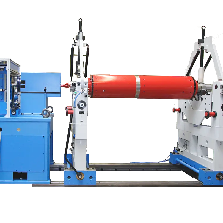 Produktbild HM7 Fronansicht der Schenck Auswuchtmaschine HM7 mit rotem Testrotor