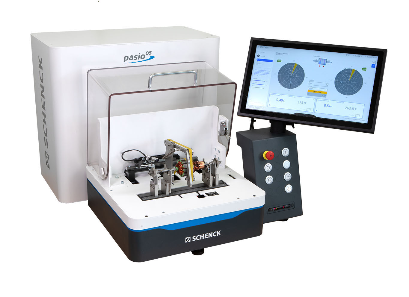 Universal balancing machine for rotors up to 500 g